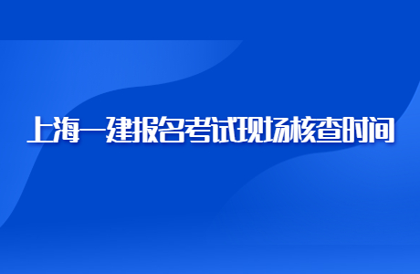 2023年上海一建现场核查时间